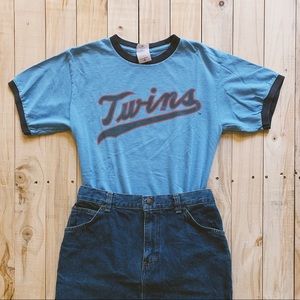 Vintage Minnesota Twins Baseball Ringer Tee
